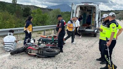 Bilecik’in Gölpazarı ilçesinde meydana gelen motosiklet kazasında 1 kişi yaralandı.
