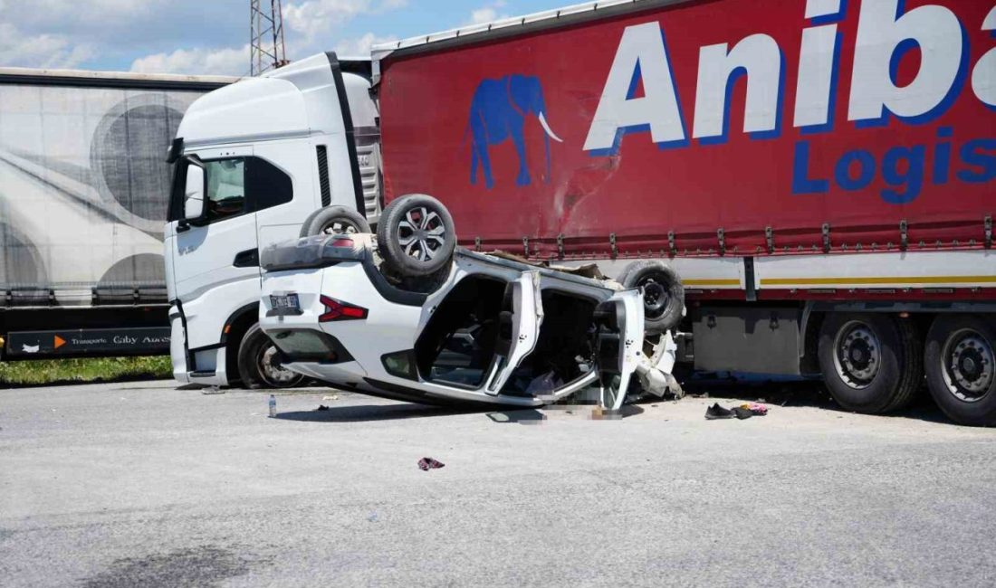 Edirne-Kapıkule kara yolunda SUV tipi araç ile tırın çarpışması sonucu