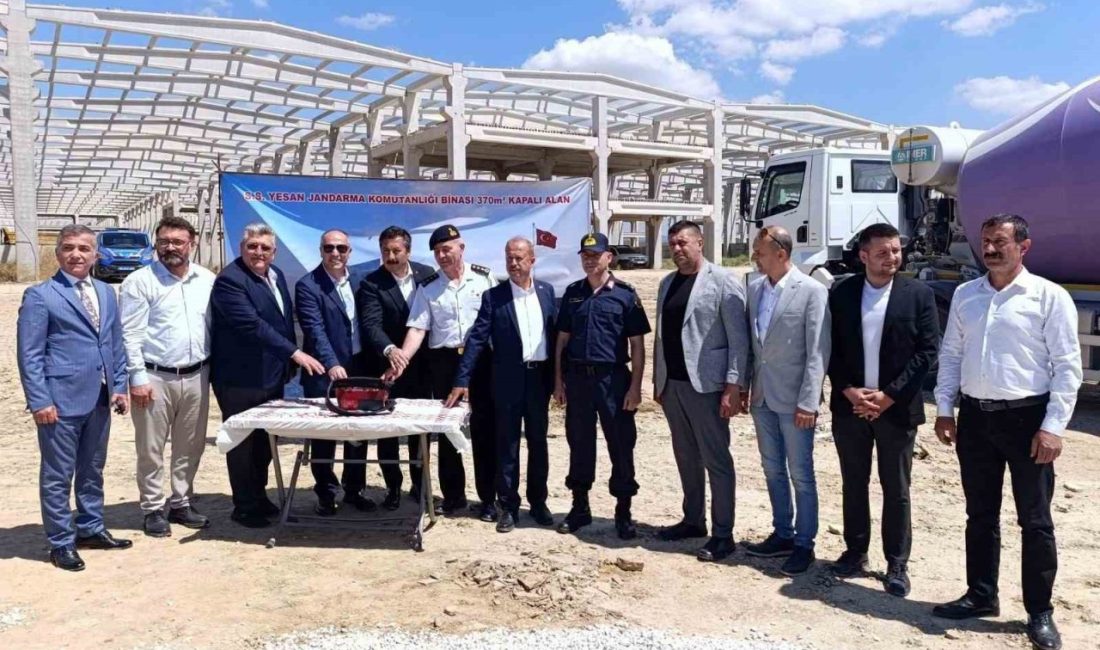 Bursa’nın Yenişehir ilçesinde Jandarmanın yeni hizmet binasının temeli düzenlenen törenle
