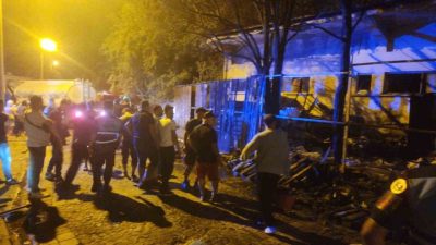 Balıkesir’in Marmara ilçesine bağlı Avşa Adası’nda bir depoda çıkan yangın,