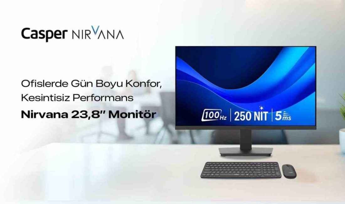 Casper’ın yeni geniş ekranlı monitörü Nirvana 23.8’’, 100 Hz yenileme