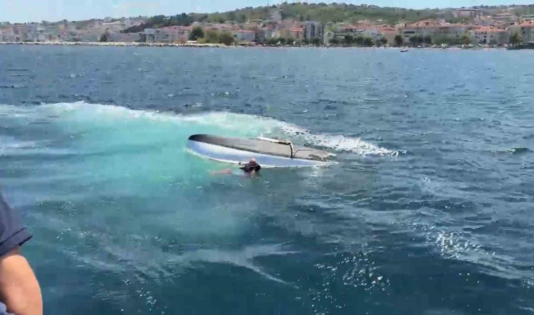 Yalova’nın Çınarcık ilçesi açıklarında alabora olan yelkenli teknedeki yaşlı adam,