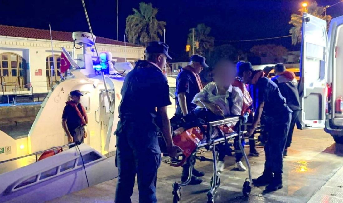Çanakkale’nin Bozcaada ilçesinde beyin kanaması riski nedeniyle 74 yaşındaki bir