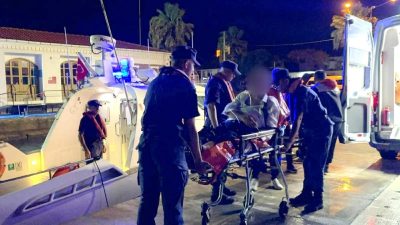 Çanakkale’nin Bozcaada ilçesinde beyin kanaması riski nedeniyle 74 yaşındaki bir