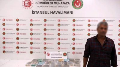 İstanbul Havalimanı’nda ele geçirilen 206 milyon TL değerindeki 51 kilo