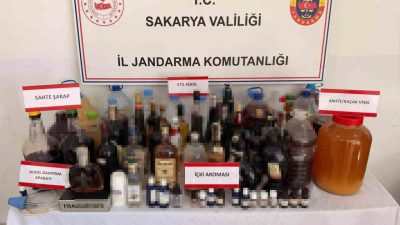 Sakarya’nın Karasu, Geyve ve Serdivan ilçelerinde jandarma ekiplerince sahte içki