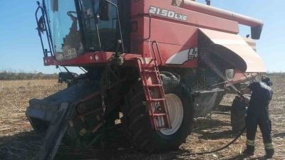Tekirdağ’ın Muratlı ilçesine bağlı Balabanlı Mahallesi’nde tarlada çalışan bir biçerdöverde