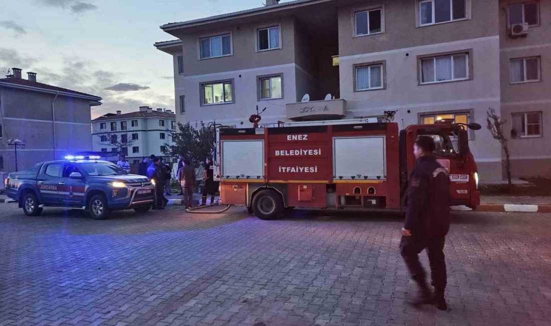 Edirne’nin Enez ilçesinde bir kişi, apartmanda koridorunda komşu olan kadını