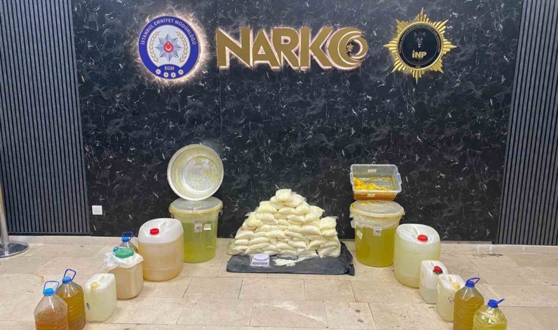 İstanbul’un Esenyurt ilçesinde düzenlenen uyuşturucu operasyonunda 178 kilo 800 gram