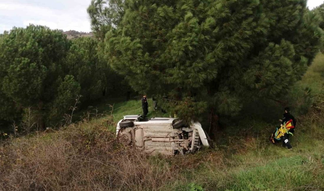 Balıkesir’in Gönen-Biga yolunda meydana gelen trafik kazasında 3 kişi hafif
