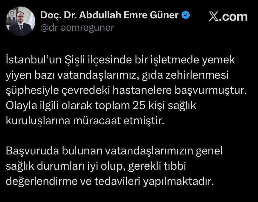 İstanbul İl Sağlık Müdürü Doç. Dr. Abdullah Emre Güner, Şişli’de
