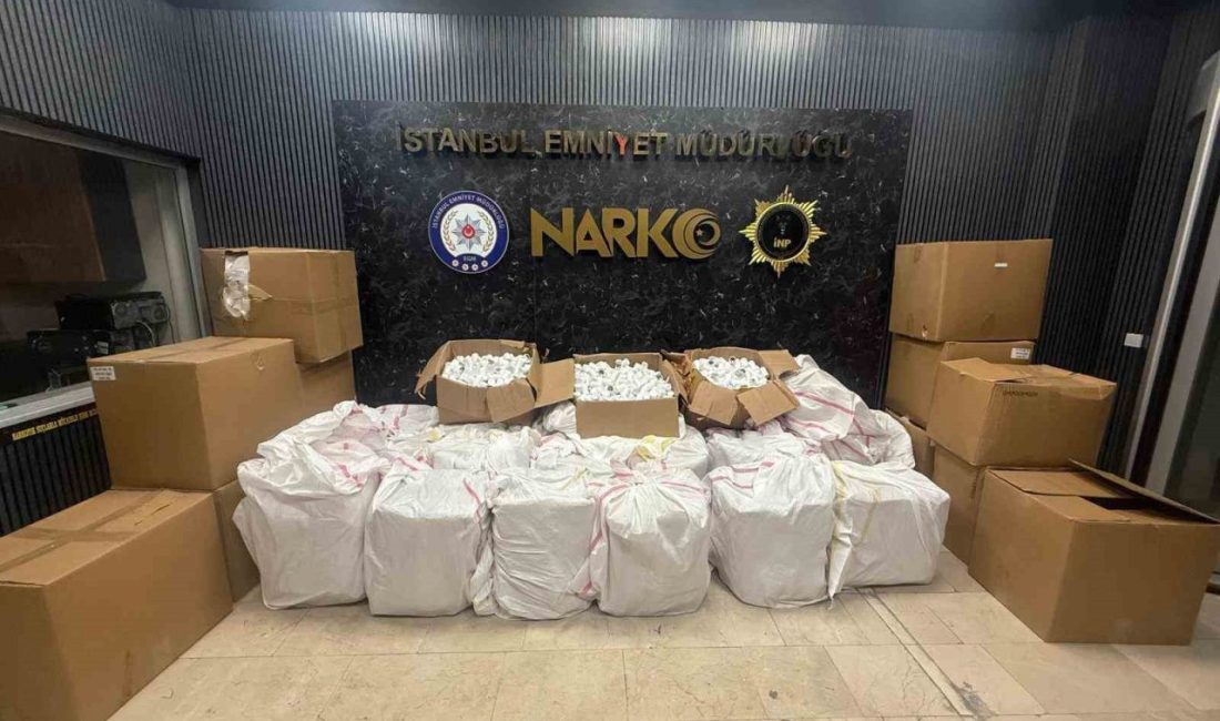 İstanbul’un Zeytinburnu ilçesinde düzenlenen operasyonda 577 bin 500 sentetik ecza