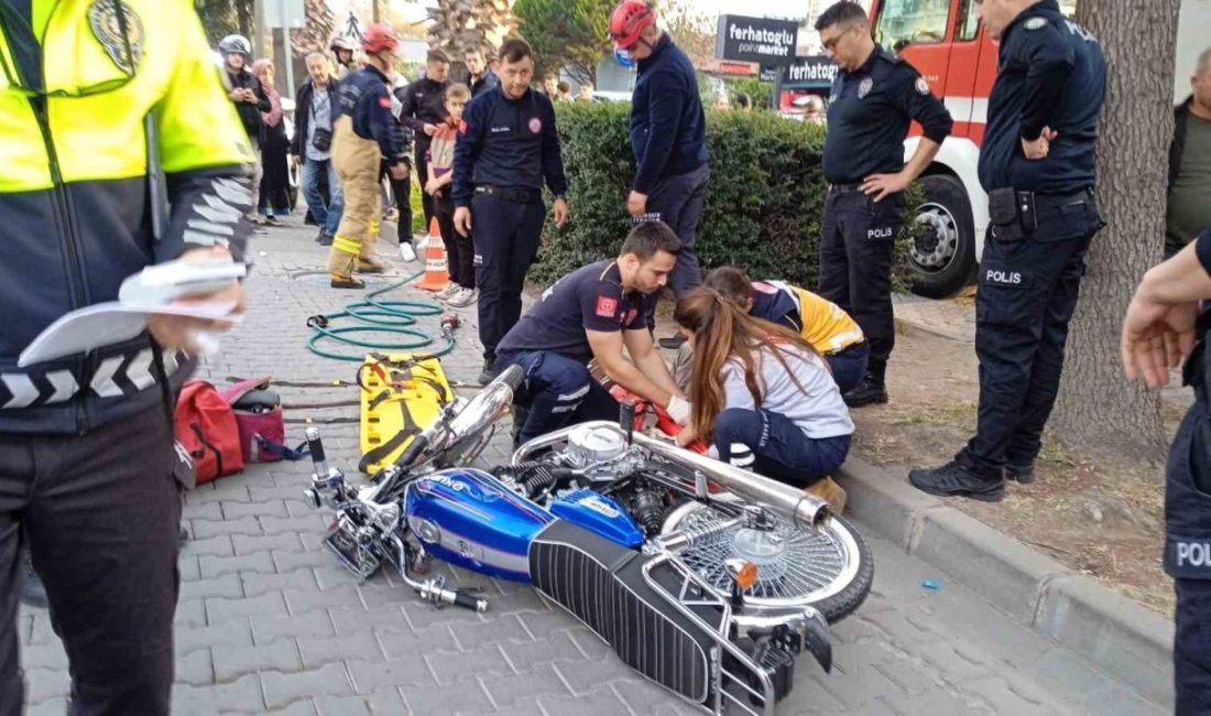 Balıkesir’in Edremit İlçesi Azerbaycan Bulvarı üzerinde meydana gelen motosiklet kazasında