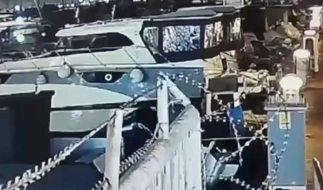 Pendik Marina’da 3 kişinin bulunduğu teknede halat kopması sonucu kaza