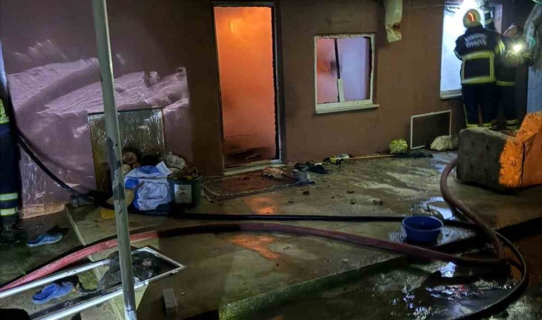 Edirne’de yaşlı kadına ait müstakil bir ev çıkan yangında alevlere