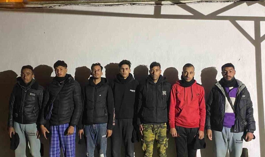 Edirne’nin Uzunköprü ilçesinde Yunanistan’a geçmeye çalışan 7 düzensiz göçmen yakalandı.