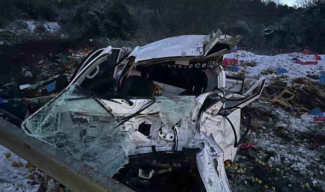 Sakarya’da kontrolden çıkan kamyonetin takla atıp yoldan çıkması neticesinde baba