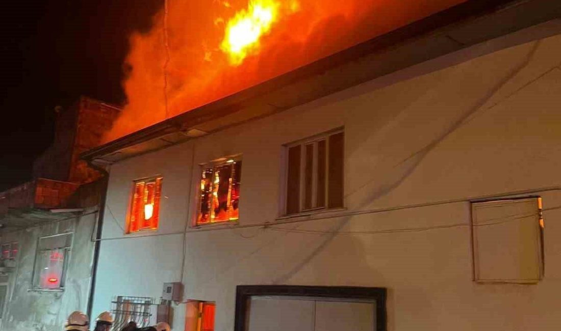 Bursa’nın Yenişehir ilçesinde 2 katlı bir evde çıkan yangında 30