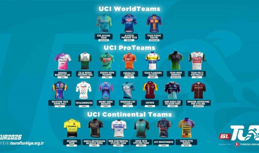 61. Cumhurbaşkanlığı Türkiye Bisiklet Turu’nda mücadele edecek takımlar duyuruldu. 23