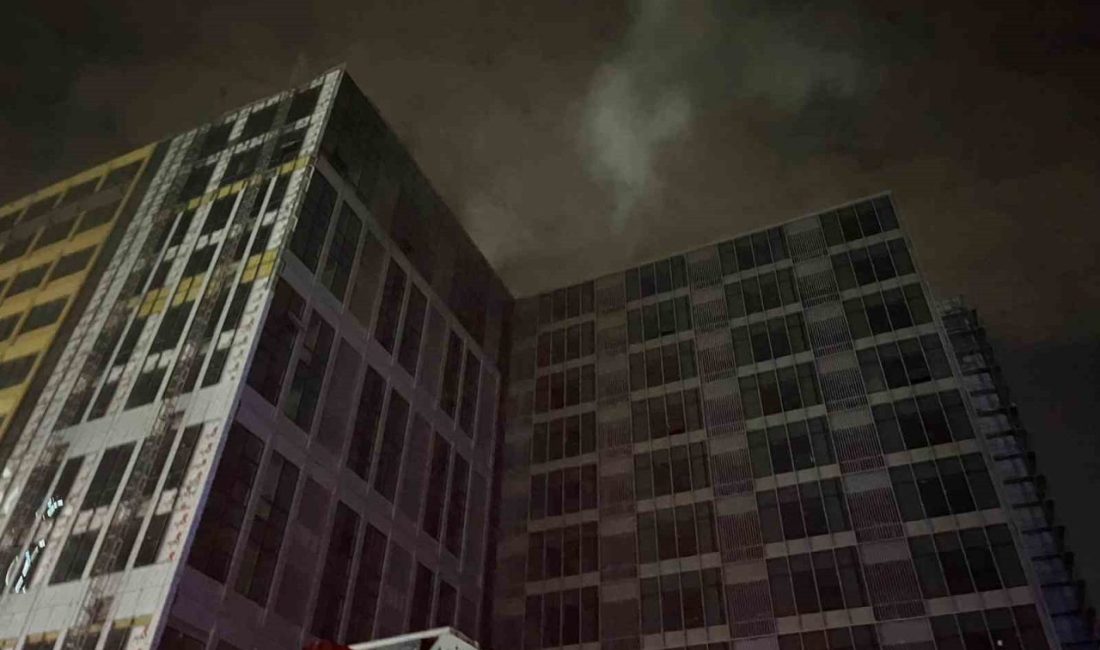 Bahçelievler inşaat halinde olan 12 katlı binanda çıkan yangın itfaiye