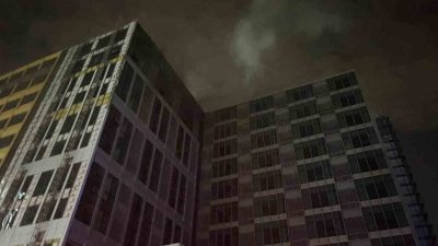 Bahçelievler inşaat halinde olan 12 katlı binanda çıkan yangın itfaiye