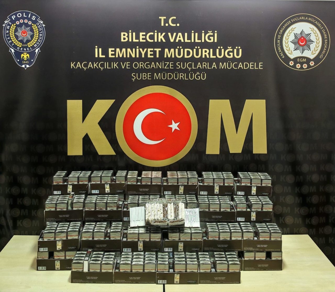Bilecik’te 15 bin kaçak makaron ele geçirildi, olayla ilgili 2