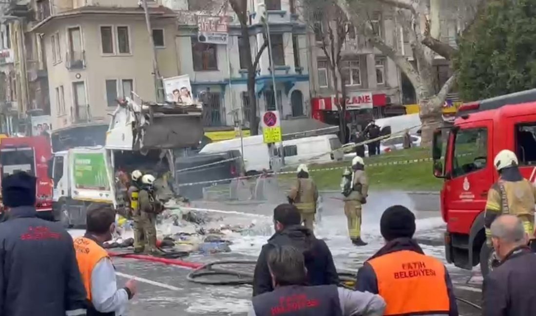 İstanbul’un Fatih ilçesinde çöp kamyonetinde henüz belirlenemeyen bir nedenle patlama