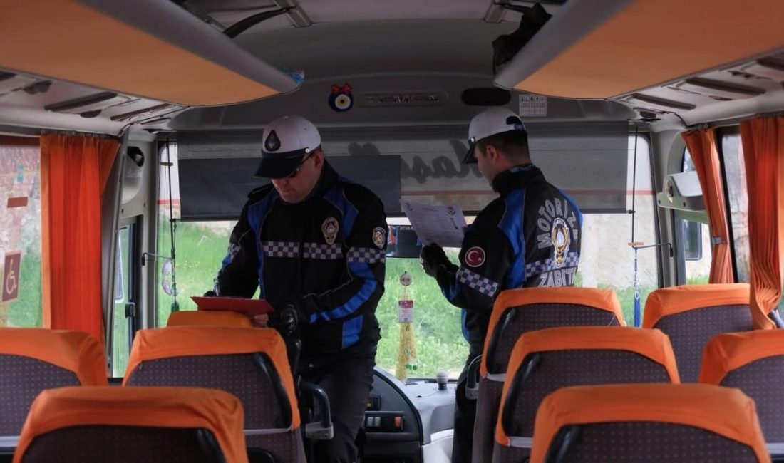 Kırklareli’de öğrencilerin güvenli ulaşımını sağlamak amacıyla okul servislerine yönelik denetim