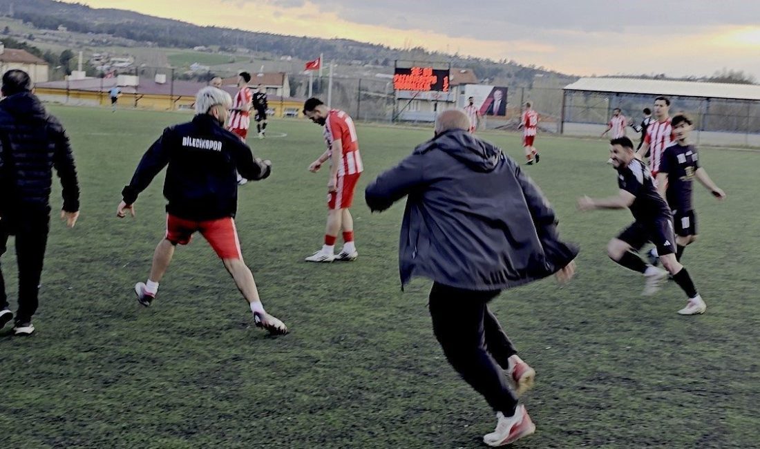 Bilecik’te oynanan 1. Amatör Lig play-off müsabakası sonrası saha içi