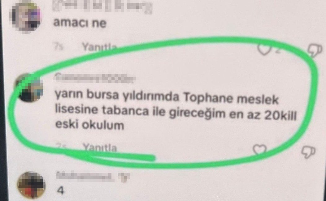 Bursa’da sosyal medya üzerinden okullara yönelik saldırı planladığına dair paylaşımlar