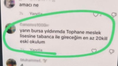 Bursa’da sosyal medya üzerinden okullara yönelik saldırı planladığına dair paylaşımlar
