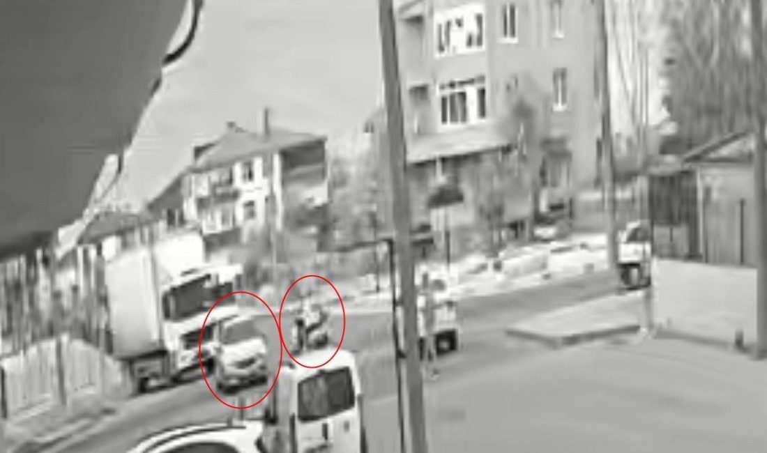 Tekirdağ Çorlu’da otomobille çarpışması sonucu motosikletten fırlayan sürücünün yere savrularak