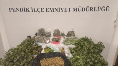 İstanbul Emniyet Müdürlüğünce Pendik’te düzenlenen uyuşturucu operasyonunda toplam 10 kilo