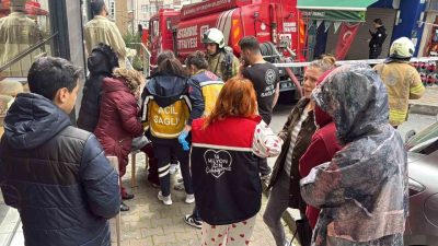 Şişli’de 5 katlı binanın girişinde bulunan iş yerinin bacasında çıkan