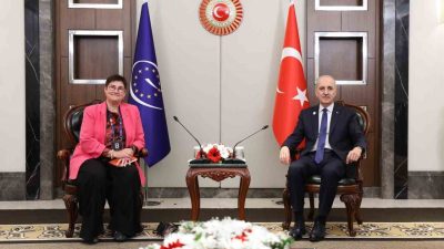 TBMM Başkanı Numan Kurtulmuş, Avrupa Konseyi Parlamenter Meclisi Başkanı Petra