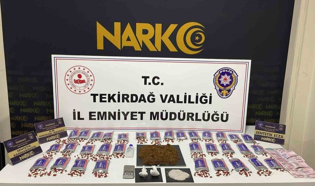 Tekirdağ genelinde uyuşturucu ile mücadele kapsamında bir haftada düzenlenen operasyonlarda