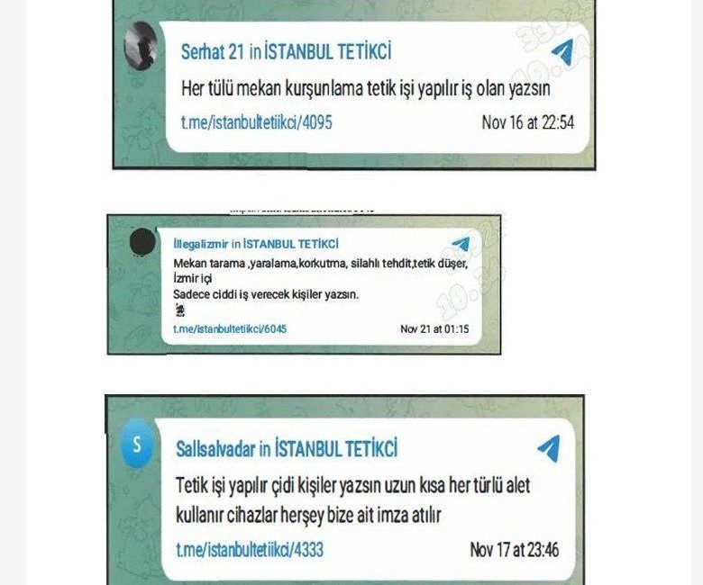 Bakırköy Cumhuriyet Başsavcılığı’nca, Telegram isimli sosyal medya platformu üzerinden suç