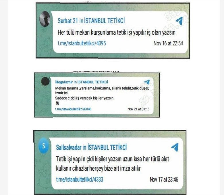 Bakırköy Cumhuriyet Başsavcılığı’nca, Telegram isimli sosyal medya platformu üzerinden suç