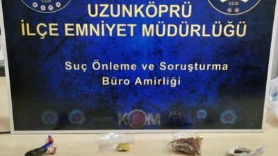 Edirne’nin Uzunköprü ilçesinde polis ekiplerince uyuşturucu madde ticareti ve kullanımının
