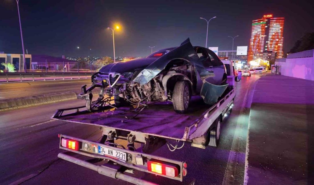 İstanbul’un Avcılar ilçesinde alkollü olduğu öğrenilen sürücü, E-5’ten yan yola