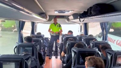 Bilecik’te polis ekipleri tarafından Kurban Bayramı sürücü ve yolculara yönelik