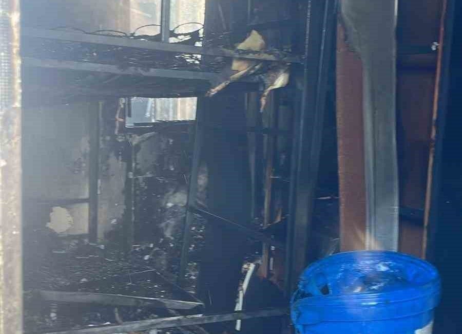 Bilecik’te bir şantiye sahasında depo amaçlı kullanılan konteynırda yangın çıktı.