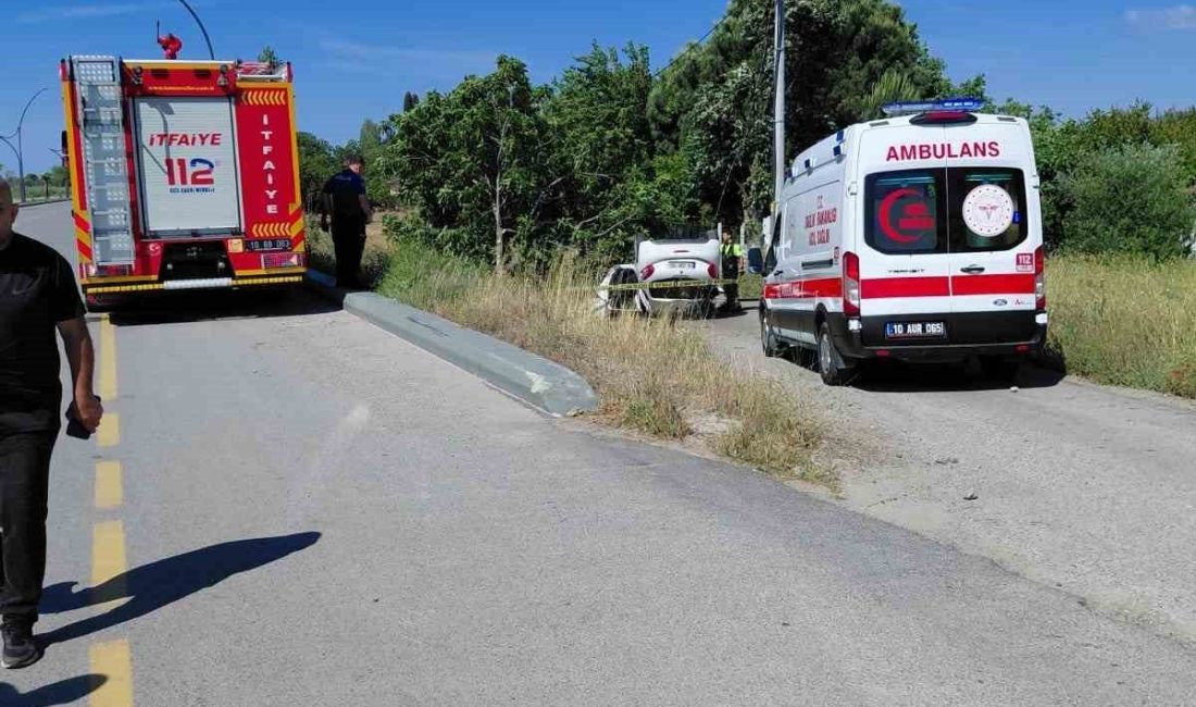 Balıkesir’in Edremit ilçesinde sabah saatlerinde meydana gelen tek taraflı trafik
