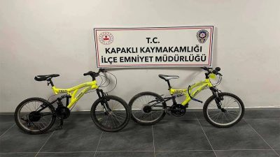 Tekirdağ’ın Kapaklı ilçesindeki iki mahalleden 3 bisiklet çalan çocuklar polis
