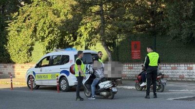 Kırklareli’nin Lüleburgaz ilçesinde Kurban Bayramı dolayısıyla şehir içindeki motosiklet denetimleri