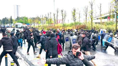 İstanbul Mecidiyeköy’de 1 Mayıs Emek ve Dayanışma Günü nedeniyle izinsiz