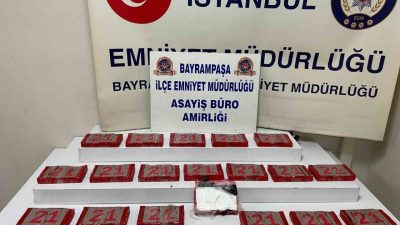 İstanbul’un Bayrampaşa ilçesinde bir araca düzenlenen operasyonda 20 kilo 520