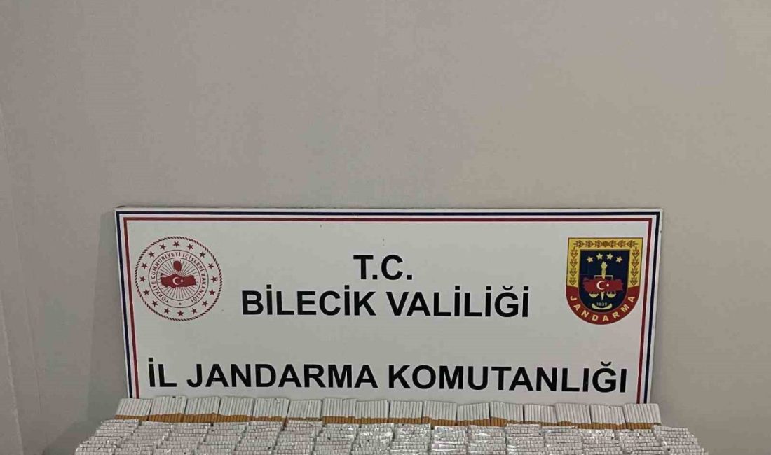 Bilecik’in Pazaryeri ilçesinde 9 bin 320 adet doldurulmuş makaron ele