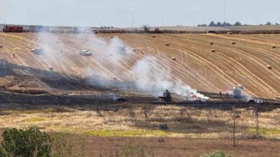 Tekirdağ’da buğday ekili arazide çıkan yangın ekiplerin müdahalesiyle kontrol altına