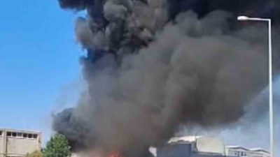 Bursa’nın Osmangazi ilçesinde çöplük alanda çıkan yangın paniğe neden oldu.